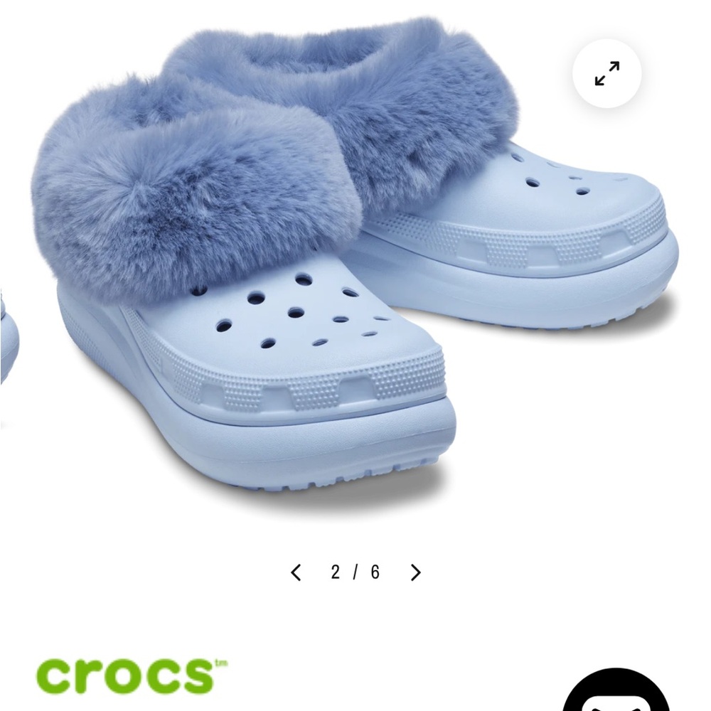 Crocs Women's Fur-Lined Clog - Light Blue